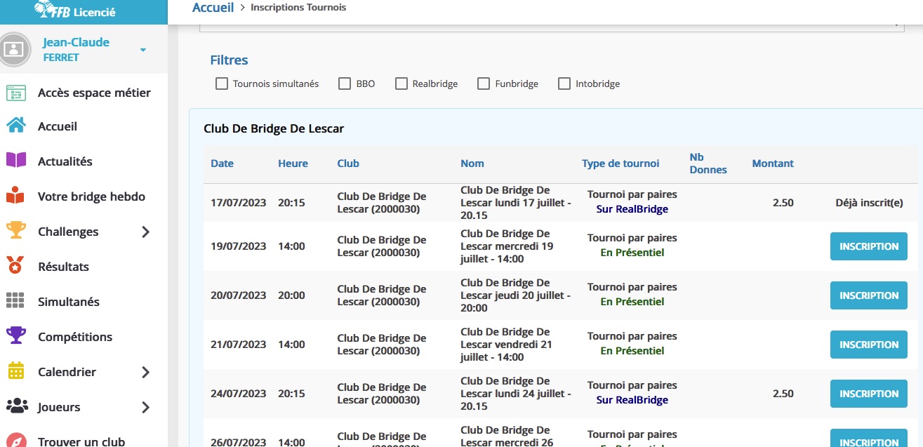 Inscription tournoi 3